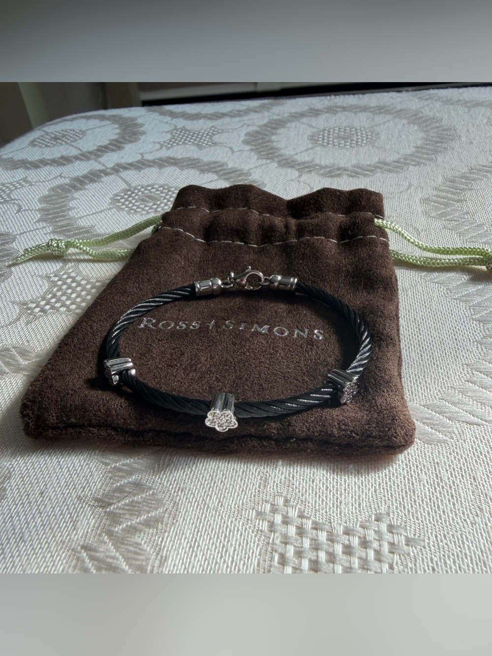 Ross Simons Sterling Silver Cable Bracelet